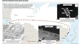 Korea Północna wysłała do Rosji ponad 1000 kontenerów ze sprzętem wojskowym i amunicją