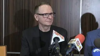 Ireneusz Jaki na konferencji prasowej