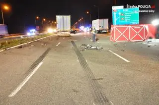 27-latek uderzył w tył naczepy