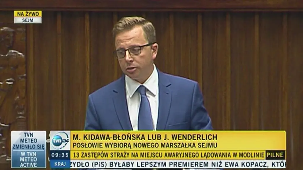 Głos w imieniu SLD zabrał Dariusz Joński