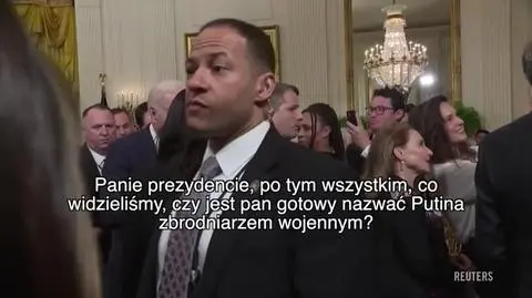 Biden o Putinie: myślę, że jest zbrodniarzem wojennym