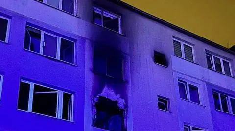 Pożar wybuchł z mieszkaniu na drugim piętrze 