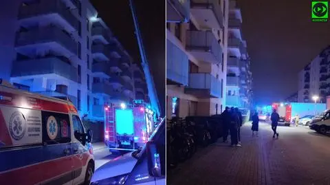 Nocny pożar mieszkania na Bemowie