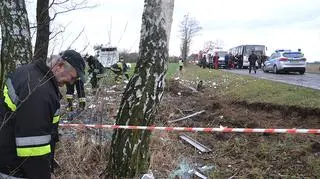 Wypadek autobusu w Kaczkach Średnich 