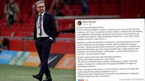 Emocjonalny wpis syna Brzęczka. "Myślałem, że ludzie zejdą na ziemię"