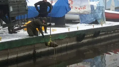 Bombę udało się bezpiecznie odholować do brzegu