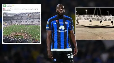 Inwazja na murawę, szyderczy transparent. Kibice Juventusu nie chcą transferu Lukaku
