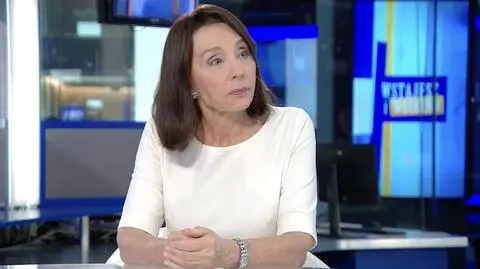 Ewa Ewart w studiu TVN24