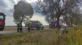 Śmiertelny wypadek motocyklisty na DW726 w miejscowości Liciążna 