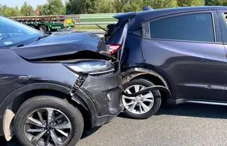Cofał na A4, doprowadził do kolizji i ugryzł kierowcę, w którego auto uderzył