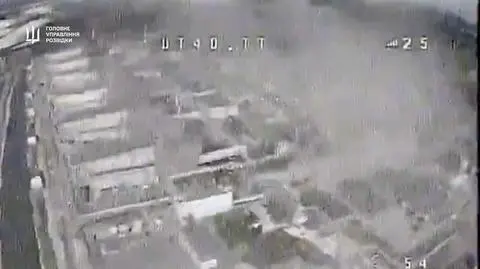 dron kamikadze nad elektrownią zaporoską