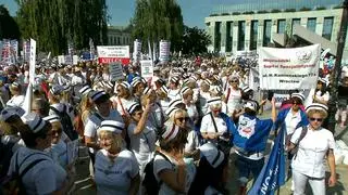 Protest pracowników ochrony zdrowia