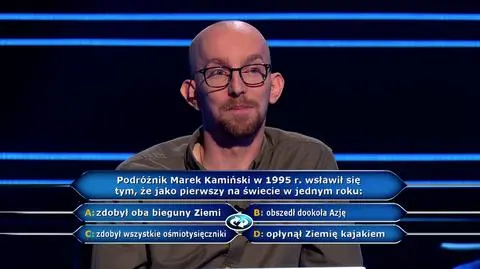 Czym wsławił się podróżnik Marek Kamiński w 1995 roku? Pytanie z "Milionerów"