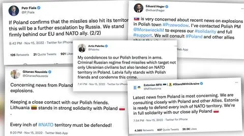 Zagraniczni przywódcy reagują na wybuchy w Przewodowie