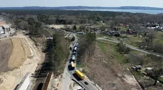 Blokada drogi w Świnoujściu