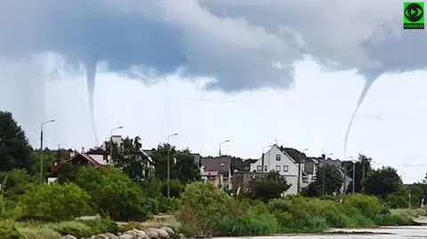 Trąby wodne wirowały nad Bałtykiem