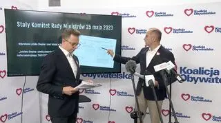 Dariusz Joński i Michał Szczerba na konferencji