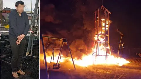 Mężczyzna przyznał się do podpalenia placu zabaw
