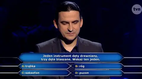 Pytanie z "Milionerów" o instrumenty dęte