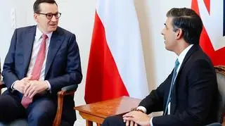 Mateusz Morawiecki i Rishi Sunak
