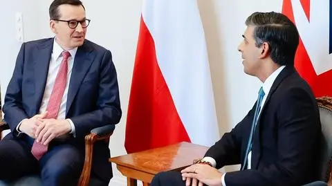 Mateusz Morawiecki i Rishi Sunak
