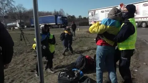 Protestujący zatrzymują białoruskie tiry