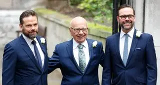 Rupert Murdoch z synami, Lachlanem i Jamesem