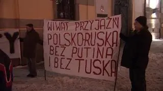 Demonstranci skandowali hasła