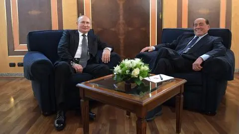 Silvio Berlusconi i Władimir Putin na zdjęciu z 2019 roku