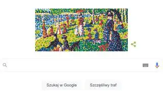 Obraz inspirowany dziełem Seurata w Google Doodle