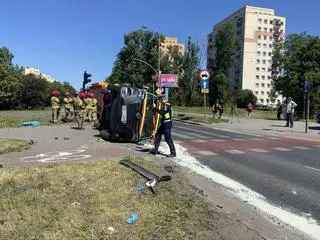 Wypadek z udziałem karetki pogotowia
