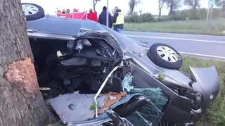 Auto uderzyło w drzewo