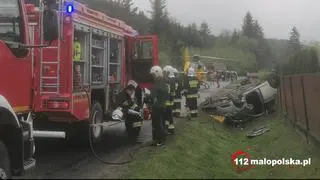 Wypadek w Olszanie w powiecie nowosądeckim