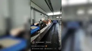 Zrzuty ekranu z relacji Rafała Czechowskiego, członka zarządu firmy Gymnastic, na nieotwartej hali