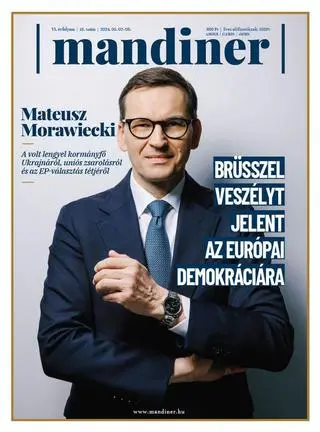Okładka tygodnika "Mandiner" z Mateuszem Morawieckim