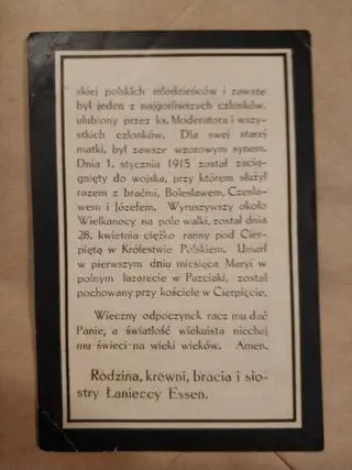 Nekrolog Władysława Łanieckiego