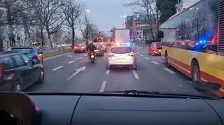 Polish police escorted ambulance with a heart for a transplant