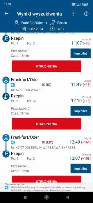 Opóźnienia pociągów
