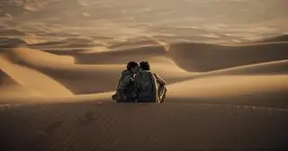 Zendaya i Timothée Chalamet na planie "Diuna: Część druga"