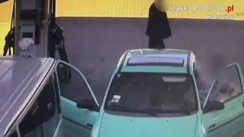 Kolizja na stacji paliw