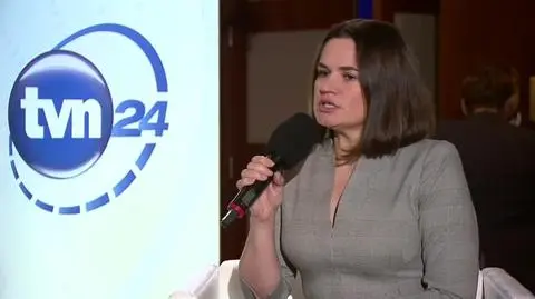 Swiatłana Cichanouska była gościem TVN24