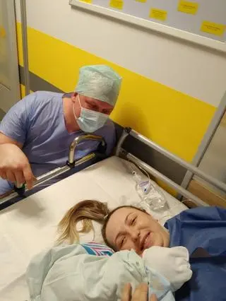 Karina Paszek z mężem i nowonarodzonym synem