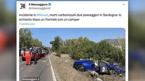 Śmiertelny wypadek z udziałem ferrari i lamborghini. Miliarder i aktorka w jednym z aut