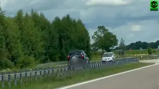 Auto jechało pod prąd