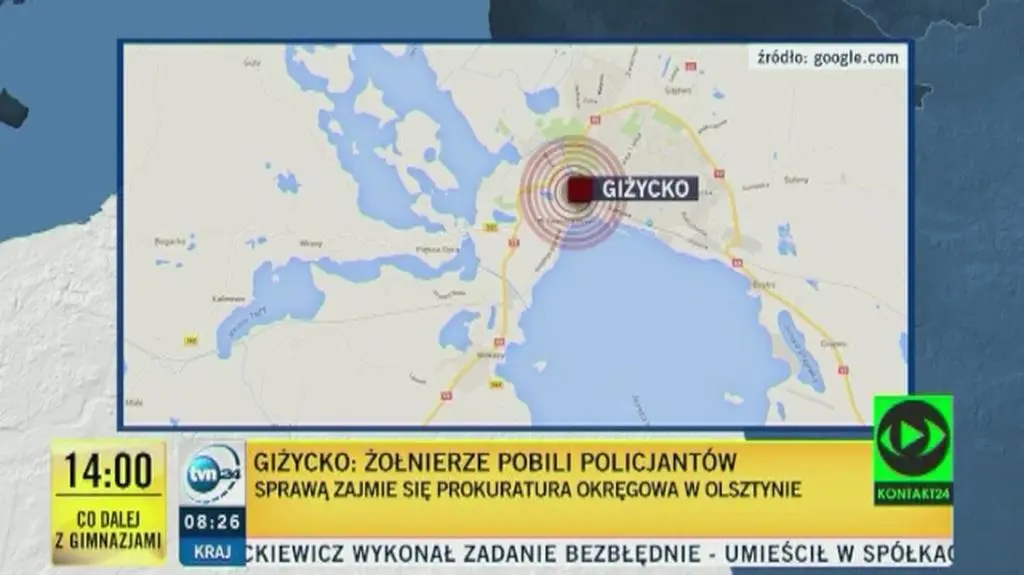 Giżycko: Żołnierze pobili policjantów