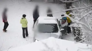 Rodzina Emilewiczów na nartach