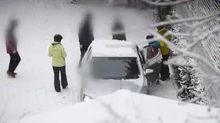 Rodzina Emilewiczów na nartach