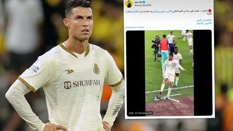 Ronaldo sfrustrowany po porażce w hicie. Dostało się butelkom