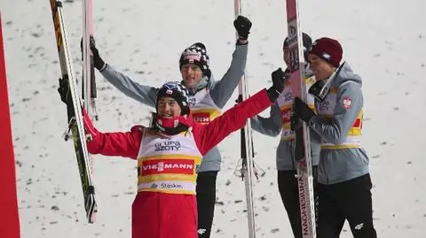 Polish ski jumpers win the team competition in Wisła