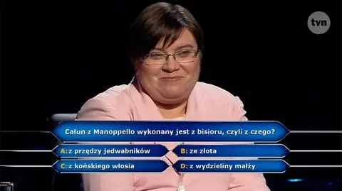 Pytanie w "Milionerach" za pół miliona